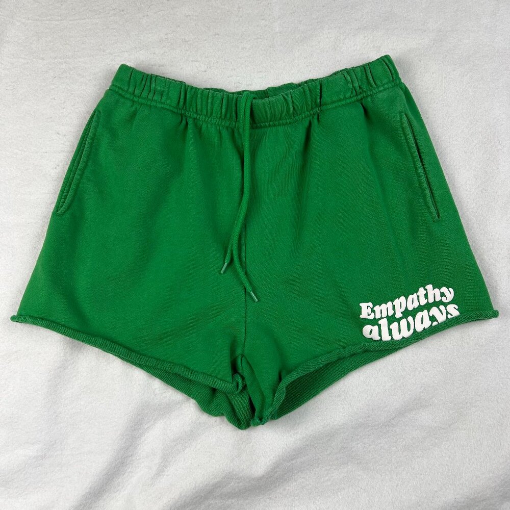 Mayfair Green Heavyweight Empathy Always Drawstring Shorts Size S/M